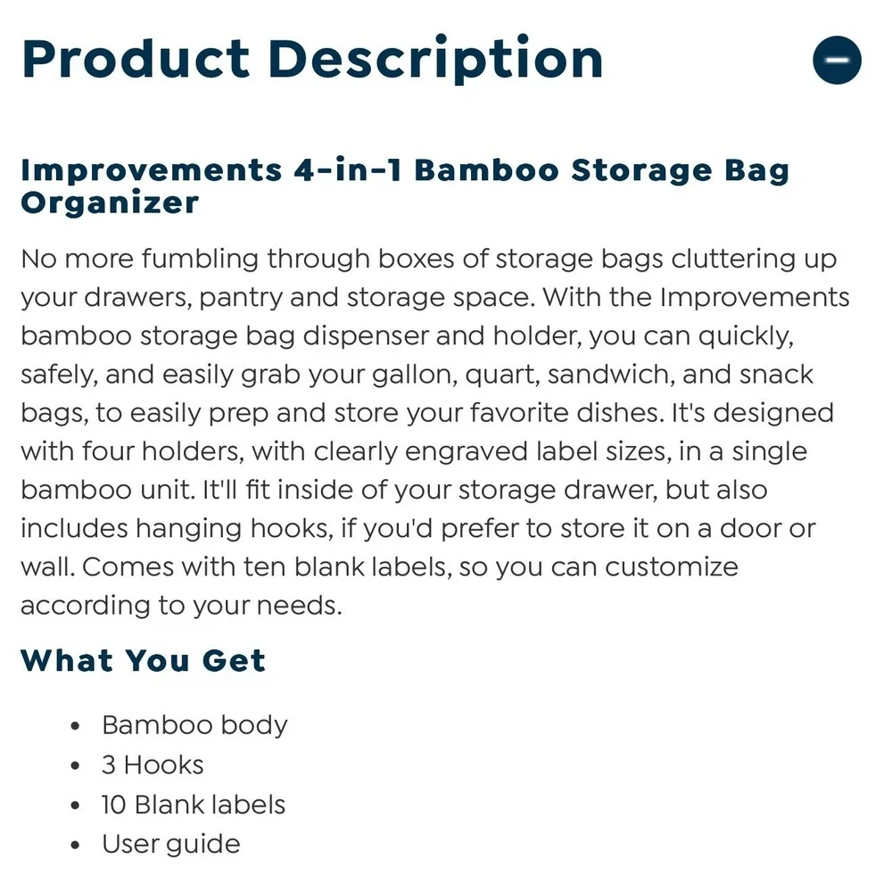 4-in-1 Storage Bag Organizer by Casanero‎